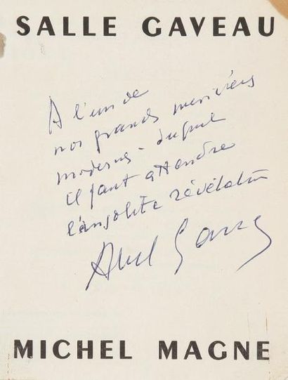 Abel GANCE 2 Dédicaces autographes signées à Michel MAGNE (plus la photo d'une lettre)...