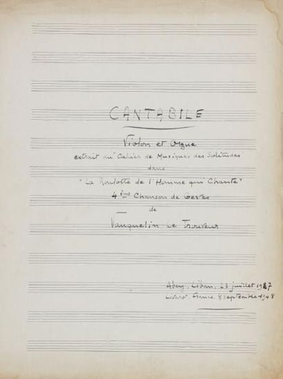 Georges LASNE dit VAUQUELIN LE TROUVEUR (Falaise 1905-1972) Compositeur et organiste...