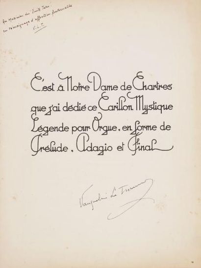 Georges LASNE dit VAUQUELIN LE TROUVEUR (Falaise 1905-1972) Compositeur et organiste...