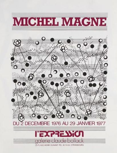 Michel MAGNE 3 Affiches d'exposition Saint-Paul de Vence Galerie Gollong 1977, Saint-Paul...