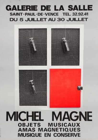 Michel MAGNE 3 Affiches d'exposition Saint-Paul de Vence Galerie Gollong 1977, Saint-Paul...