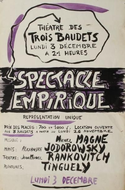 [Michel MAGNE et Jean TINGUELY] Dossier sur le Spectacle empirique, 3 décembre 1956....