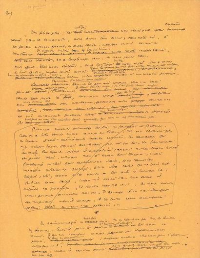 null Antoine de SAINT-EXUPÉRY (1900-1944). Manuscrit autographe pour Terre des hommes ;...
