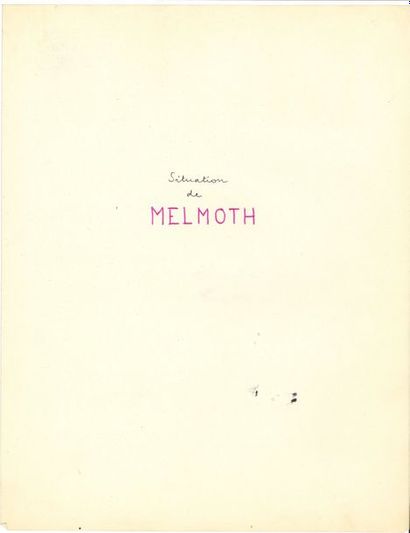 null André BRETON (1896-1966). Manuscrit autographe signé, Situation de Melmoth,...