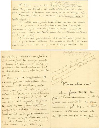 null Pierre LOTI (1850-1923). 24 L.A.S. (une non signée), 1884-1894, à Marcel Sémézies...