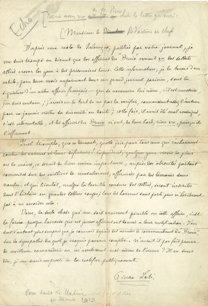 null Pierre LOTI (1850-1923). 26 L.A.S. et un manuscrit autographe signé, novembre...