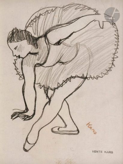 null *Jiri Karpeles, dit Georges KARS (1882-1945)
La Ballerine
Fusain sur papier...