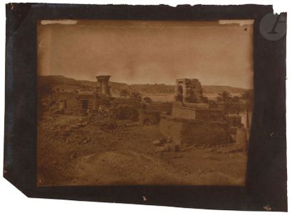 null Maxime Du Camp (1827-1888)
Nubie, 11 avril 1850.
Village et temple de l’île...