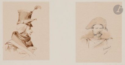 null Pierre LETUAIRE (1798 - 1884)
Personnages ; paysages
Ensemble de 12 dessins...