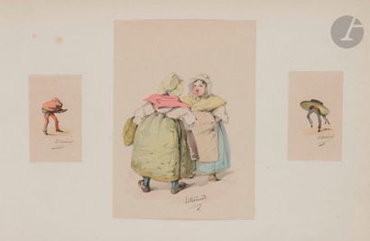 null Pierre LETUAIRE (1798 - 1884)
Personnages ; paysages
Ensemble de 12 dessins...