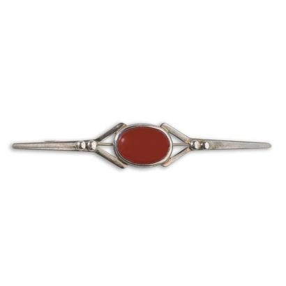 null CHRISTIAN FJERDINGSTAD (1891-1968) 
Tradition scandinave 
Broche. Argent et...