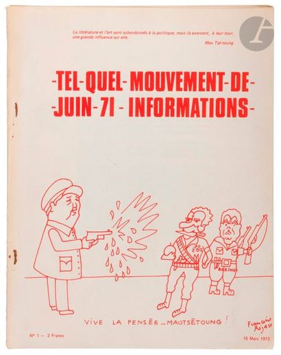 null [SOLLERS (Philippe)].
Tel quel. Mouvement de juin 71. Informations.
Paris, 15...