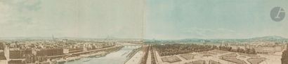 null [PANORAMA].
Panorama de Paris pris du pavillon de Flore.
Paris : Rittner et...