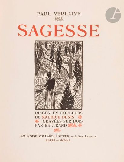 null DENIS (Maurice) - VERLAINE (Paul).
Sagesse.
Paris : Ambroise Vollard, 1911....