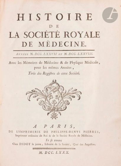 null [MÉDECINE].
Histoire de la Société royale de médecine. Année M. DCC. LXXVI [à...