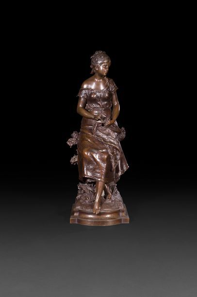  Auguste MOREAU (1834-1917) Rêve de Mai Épreuve en bronze. Signée et titrée. H :...