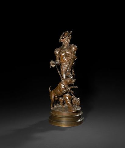 null Henri PLÉ (1853-1922)
Le Piqueux
Épreuve en bronze sur contre-socle.
Signée...