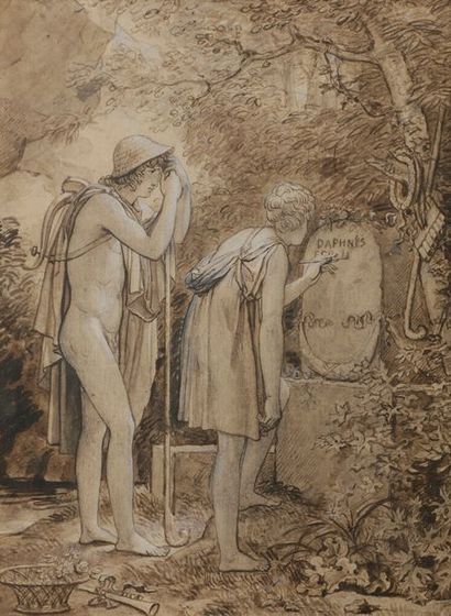  François GÉRARD, dit Baron GÉRARD (1770-1837) Projet d’illustration pour « Daphnis...