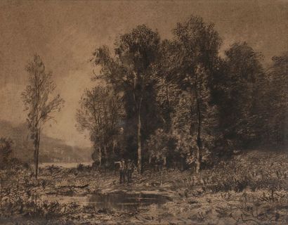 null Maxime LALANNE (1827-1886)
5 paysages
Fusain.
Dimensions diverses.