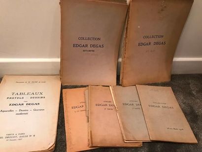  Edgar Degas, Catalogues des ventes, Estampes, Dessins, Aquarelles, 7 ouvrages Gazette Drouot