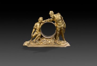 null Caisse de pendule en bronze doré à décor de soldats turcs ; (fragment).
Époque...