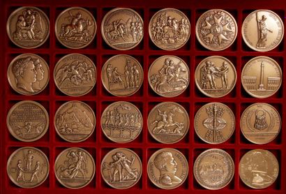 null Un ensemble de médailles sur l'Empire :
- 13 médailles "Napoléon Empereur des...