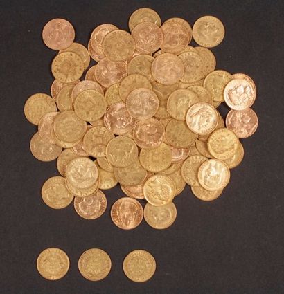 null 98 pièces de 20 Francs en or, dans un sachet numéroté 2017174
- 30 pièces de...