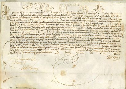 Fabio Chigi, ALEXANDRE VII. Bulle manuscrite en son nom, Rome à Sainte-Marie-Majeure...