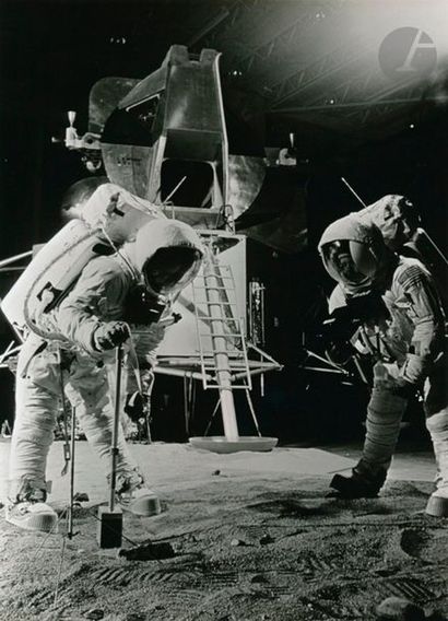 null NASA
Apollo 11, 1969.
Buzz Aldrin et Neil Armstrong durant une répétition des...