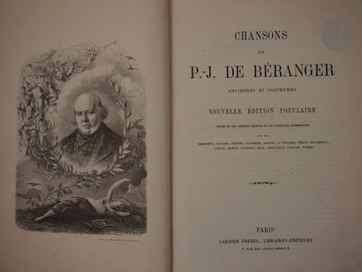 null BÉRANGER.
Œuvres complètes. Édition unique revue par l'auteur ornée de 104 vignettes...