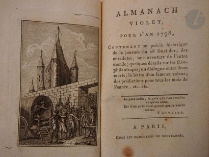 null ALMANACH VIOLET, for the year 1798, containing a historical summary of the day...