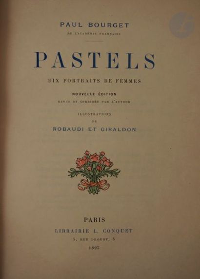 null BOURGET, Paul.
 Pastels. Ten portraits of women. New edition reviewed and corrected
...