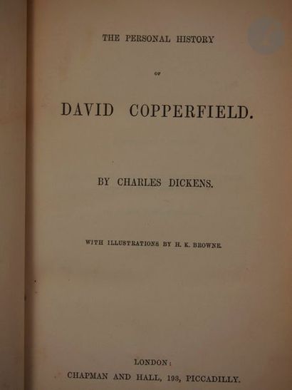 null DICKENS, Charles.
The Personal history of David Copperfield.
Londres : Chapman...