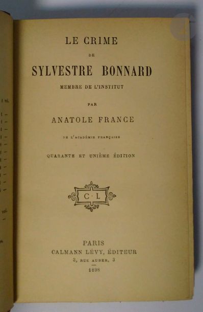 null France, Anatole.
[Œuvres].
7 ouvrages en 7 volumes in-18, demi-chagrin rouge,...