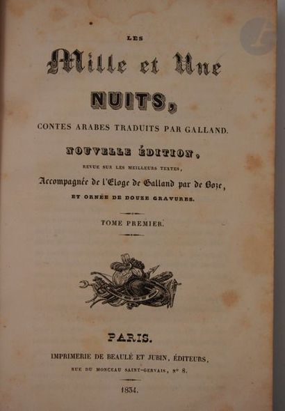 null GALLAND.
 Les Mille et une nuits, contes arabes... New edition, review on the...