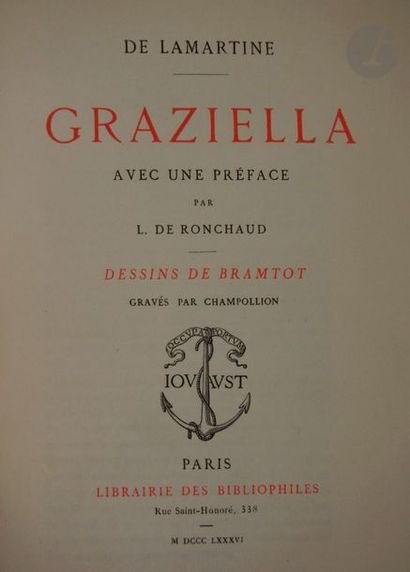 null LAMARTINE, Alphonse de.
Graziella avec une préface par L. de Ronchaud…
Paris...