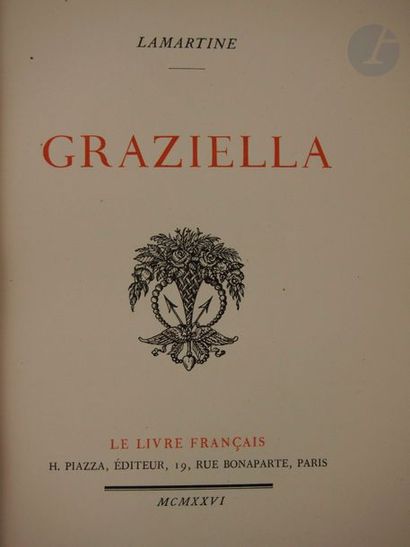 null LAMARTINE, Alphonse de.
Graziella avec une préface par L. de Ronchaud…
Paris...