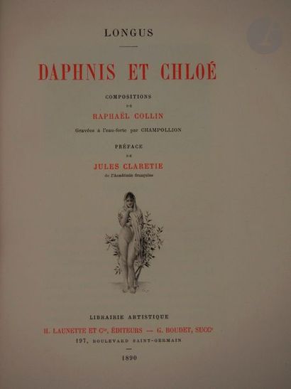 null LONGUS.
Daphnis et Chloé. Préface de Jules Clarétie.
Paris : librairie artistique,...