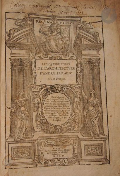 null PALLADIO, Andrea.
Les Quatre livres de l'architecture. Dans lesquels, après...