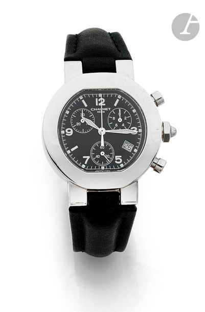 null CHAUMET Style de Chaumet
N°322-3086
Montre bracelet en acier de type chronographe,...
