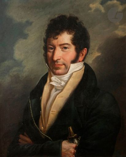 null Jacques Charles Pierre BORDIER du BIGNON 
(Paris 1774 - 1846)
Portrait d’homme...
