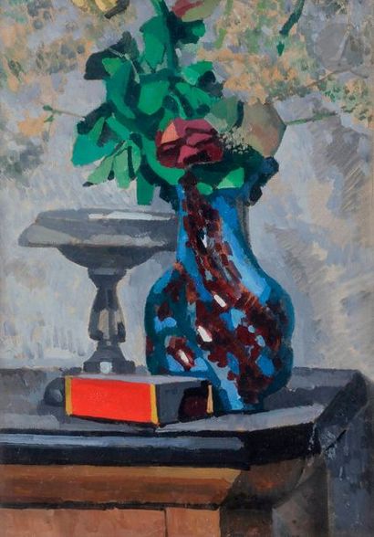 null *Jules Oury, dit MARCEL-LENOIR (1872-1931)
Vase de fleurs sur la commode
Huile...
