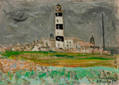 null Pierre PRUVOST (1921-2008)
Ouessant, le phare
Huile sur carton.
Signée et située...