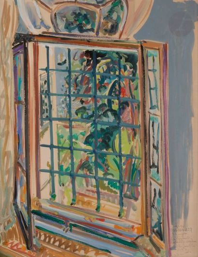 null Pierre PRUVOST (1921-2008)
Fenêtre à la villa Abd-El-Tif, 1954
Gouache.
Signée,...