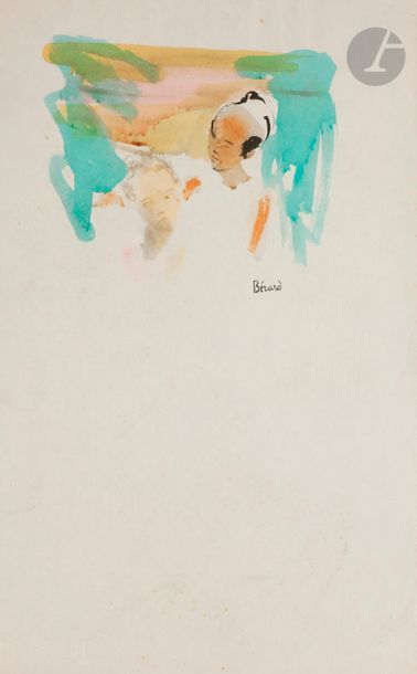 null Christian BÉRARD (1902-1949)
Homme et visage asiatique
Aquarelle.
Porte le timbre...