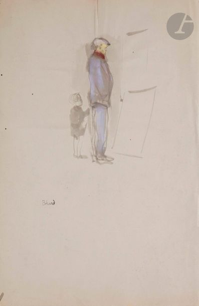 null Christian BÉRARD (1902-1949)
Peintre et son enfant dans l’atelier
Aquarelle...