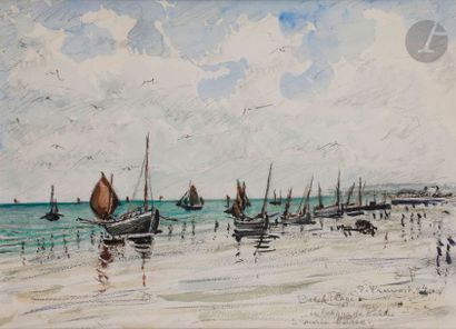 null Pierre PRUVOST (1921-2008)
Les Barques de pêche à marée basse, 2004
Encre, aquarelle...