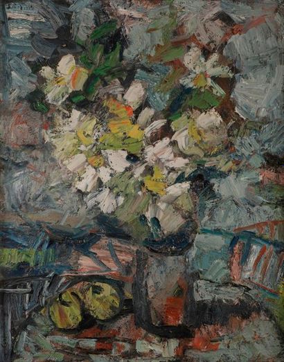 null SERNA (XXe siècle)
Vase de fleurs, 1961
Huile sur toile.
Signée et datée en...