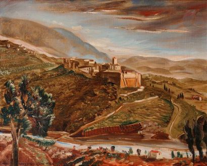 null Henry de WAROQUIER (1881-1970)
Paysage de Toscane, 1924
Huile sur toile.
Signée,...
