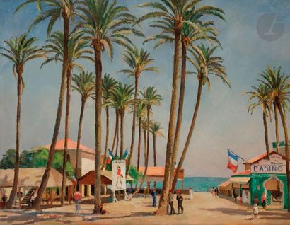 null Eugène CORNEAU (1894-1976)
Algérie, Casino en bord de mer
Huile sur toile.
Signée...